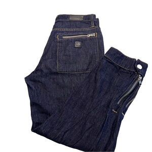 Armani Exchange Women’s “biker” Jeans Size 25 Cropped Zip Pockets